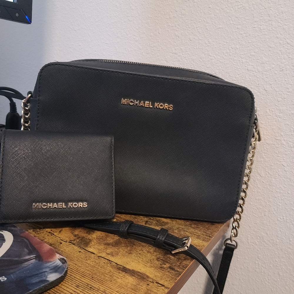 Michael kors crossbody and wallet